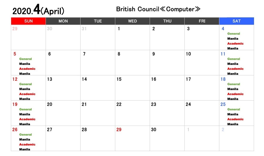 lich-thi-ielts-philippines-2020-BC-thang-4